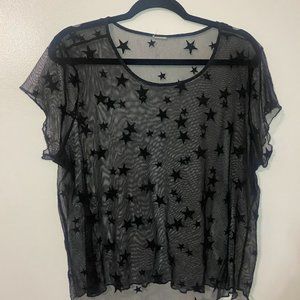 Express Large One Eleven Sheer Star Tee